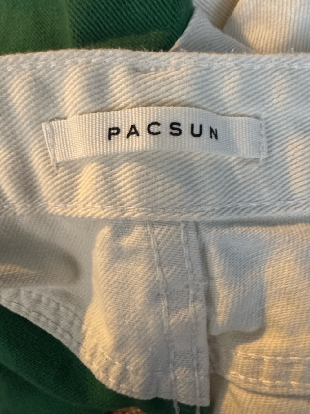 PacSun Green & White Paneled Low Rise Carpenter Pants Jeans Size 23 - Picture 11 of 14